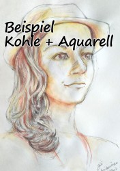 mangakunst_A6_Portrait_kohle_aquarell